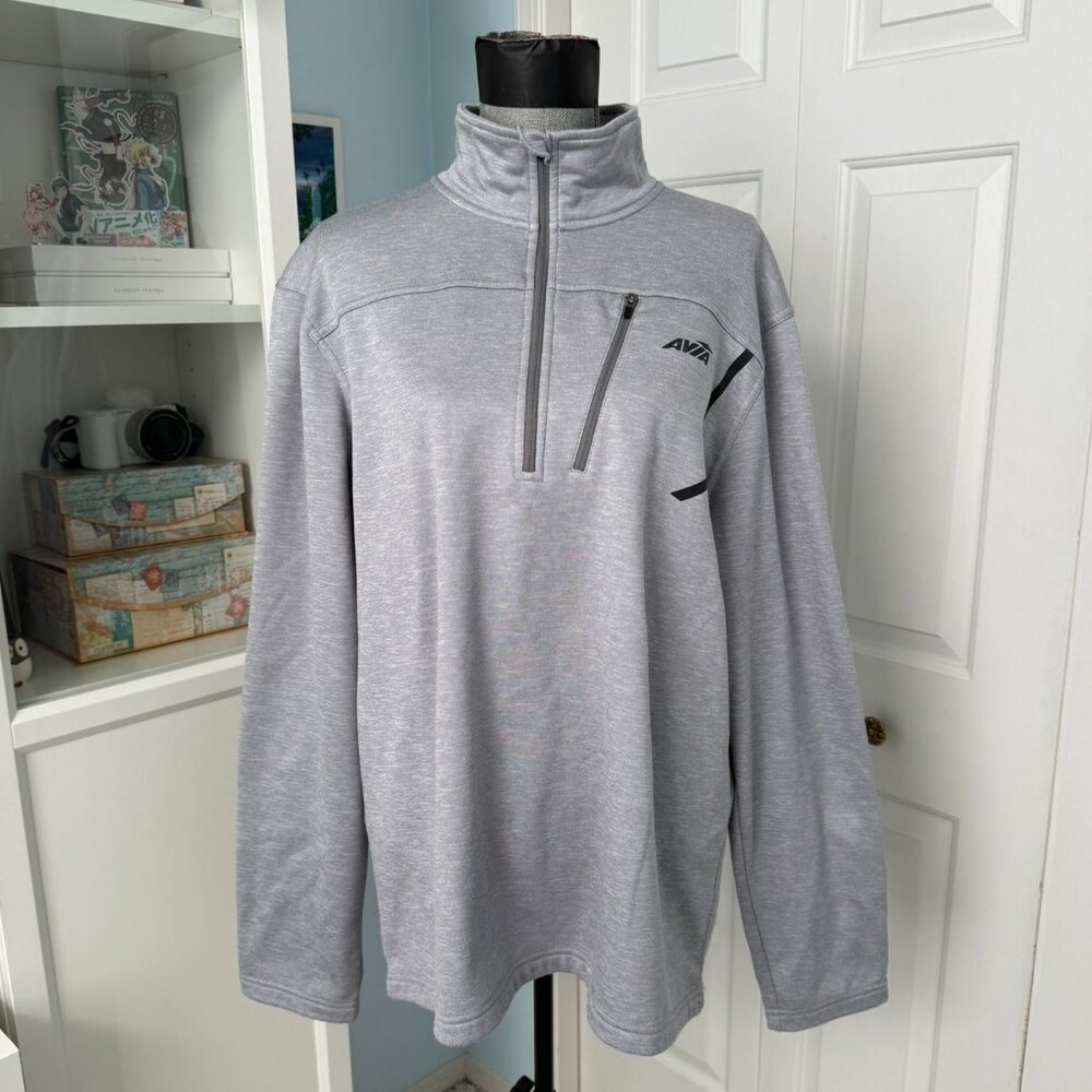 Avia Grey Quarter-Zip Pullover – Size XL